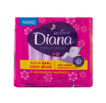 Absorvente com 08 unid (c/abas)